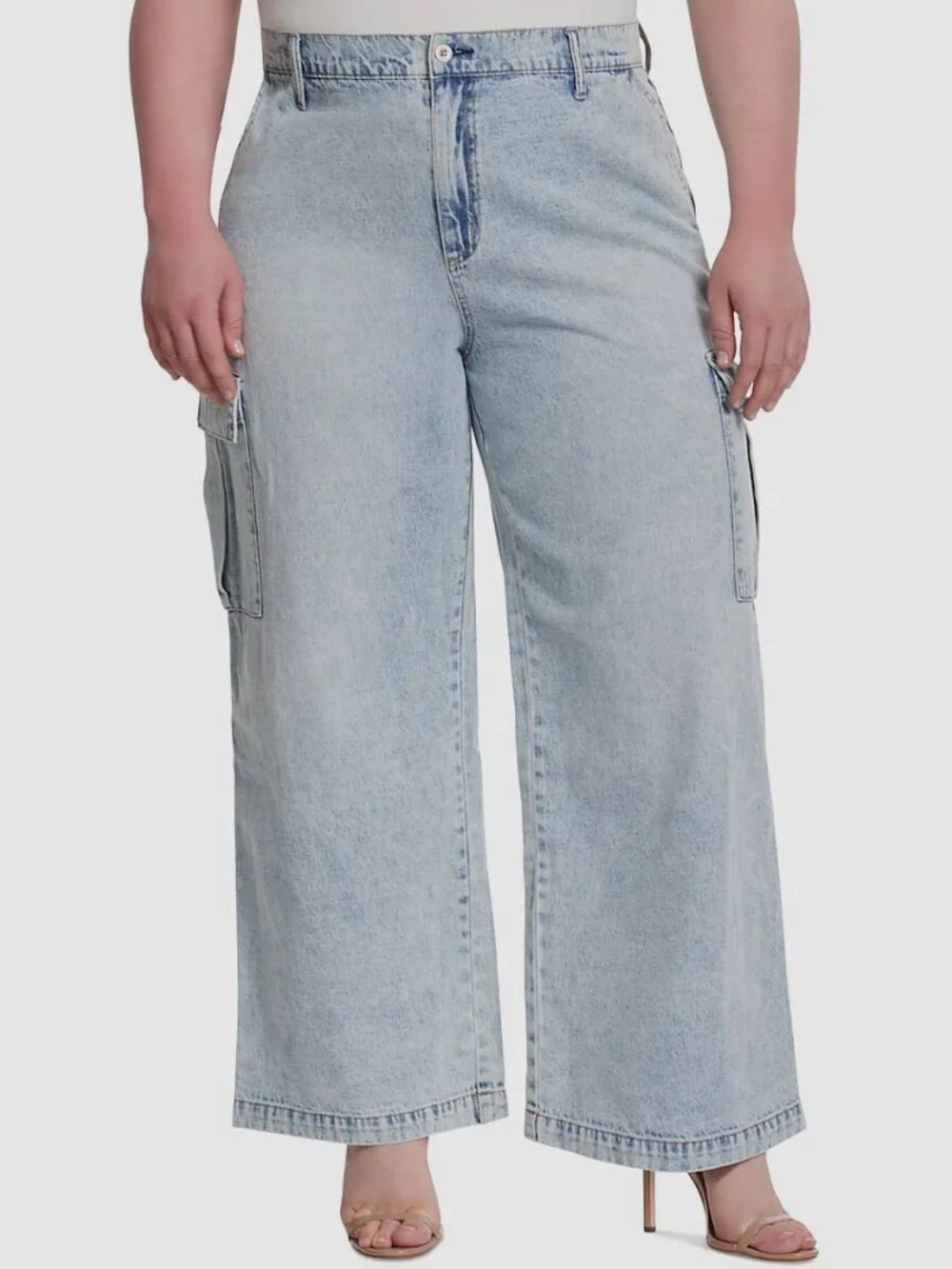 Jessica Simpson Jenna Light Blue Cargo Jeans NEW NWT